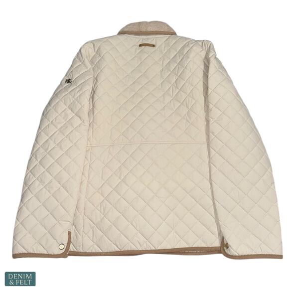 NEW Lauren Ralph Lauren Moda Cream Quilted Corduroy Trim Jacket Plus Size XXL - Picture 7 of 16